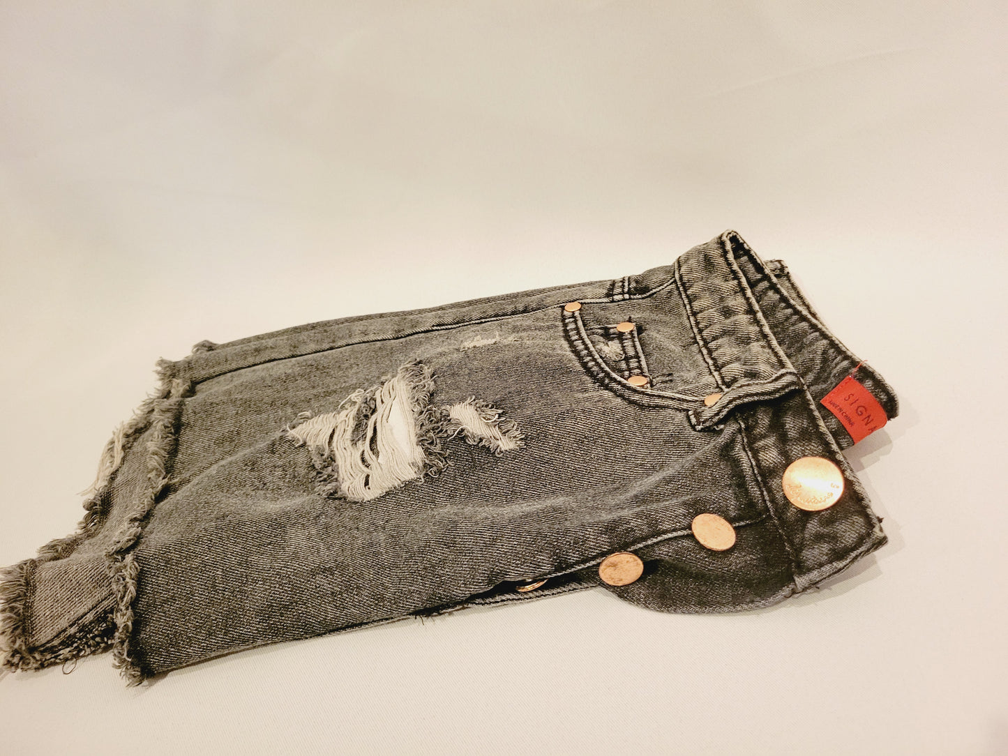 Signature 8 Black Denim Skirt, Size S