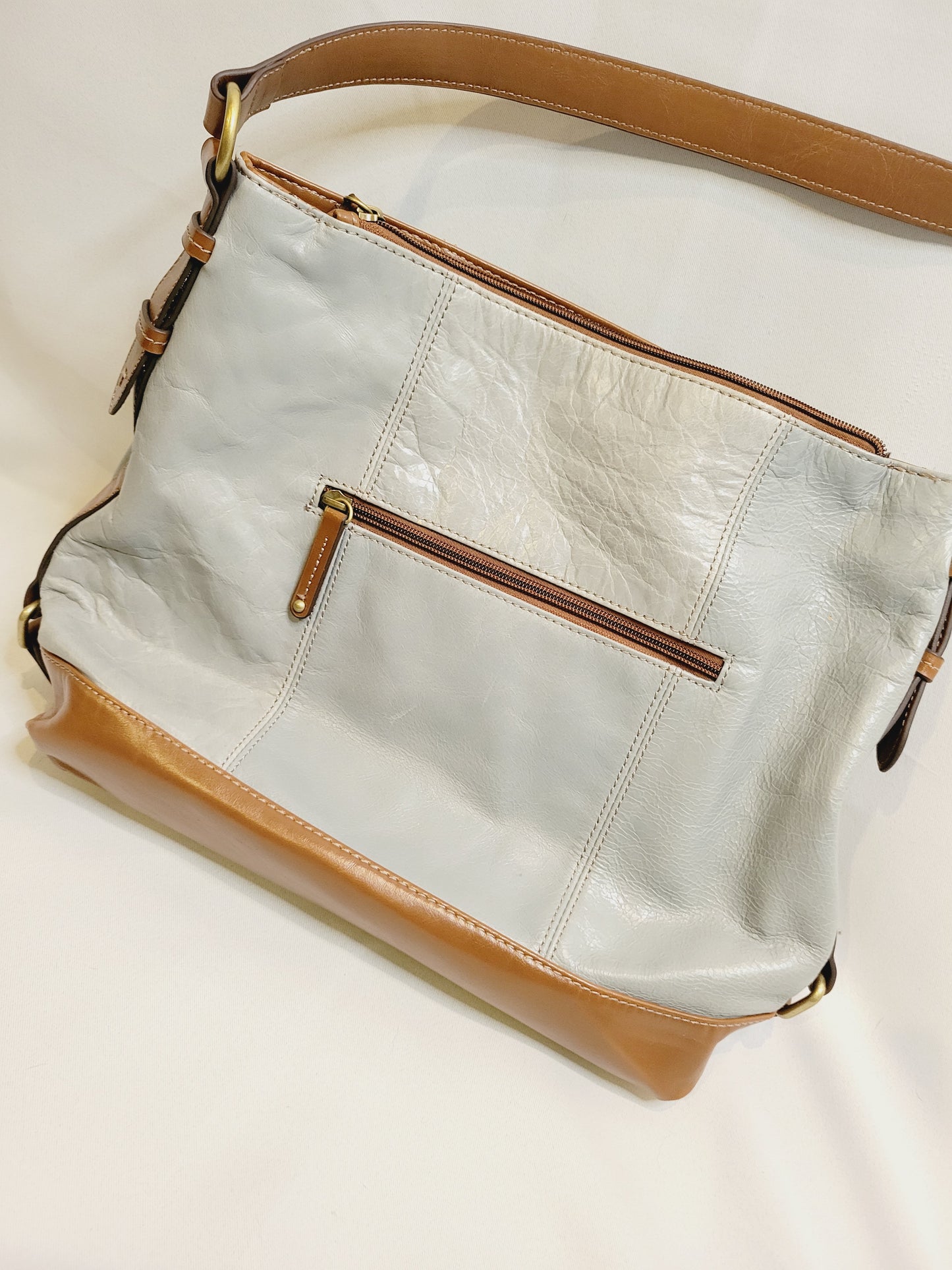 Tignanello Leather Two Tone Shoulder Bag