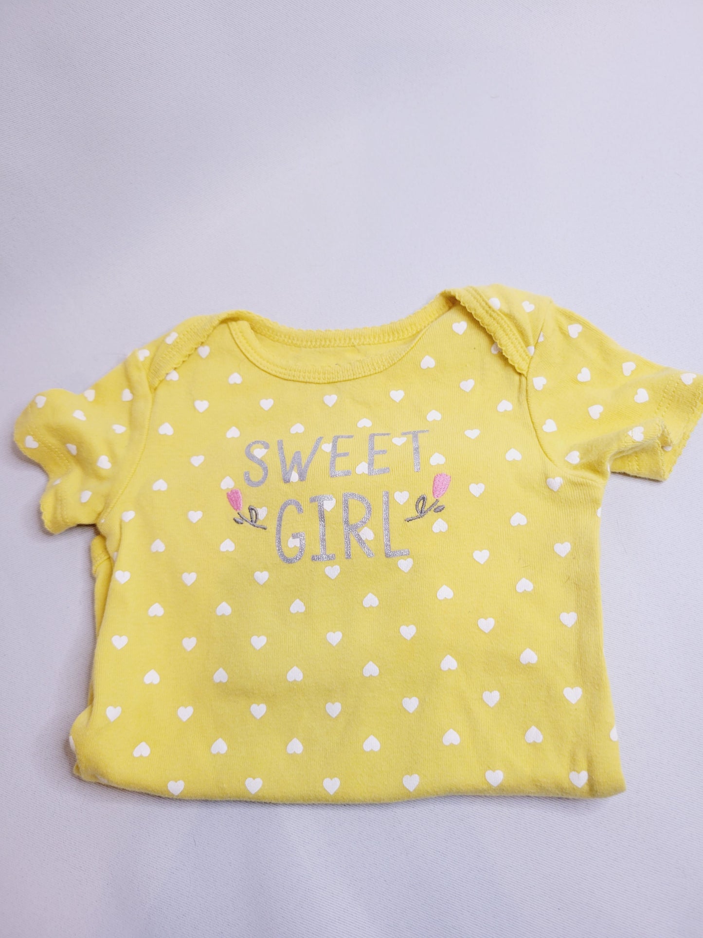 Child of Mine by Carter's Yellow Onesie Bodysuit, Size 18M