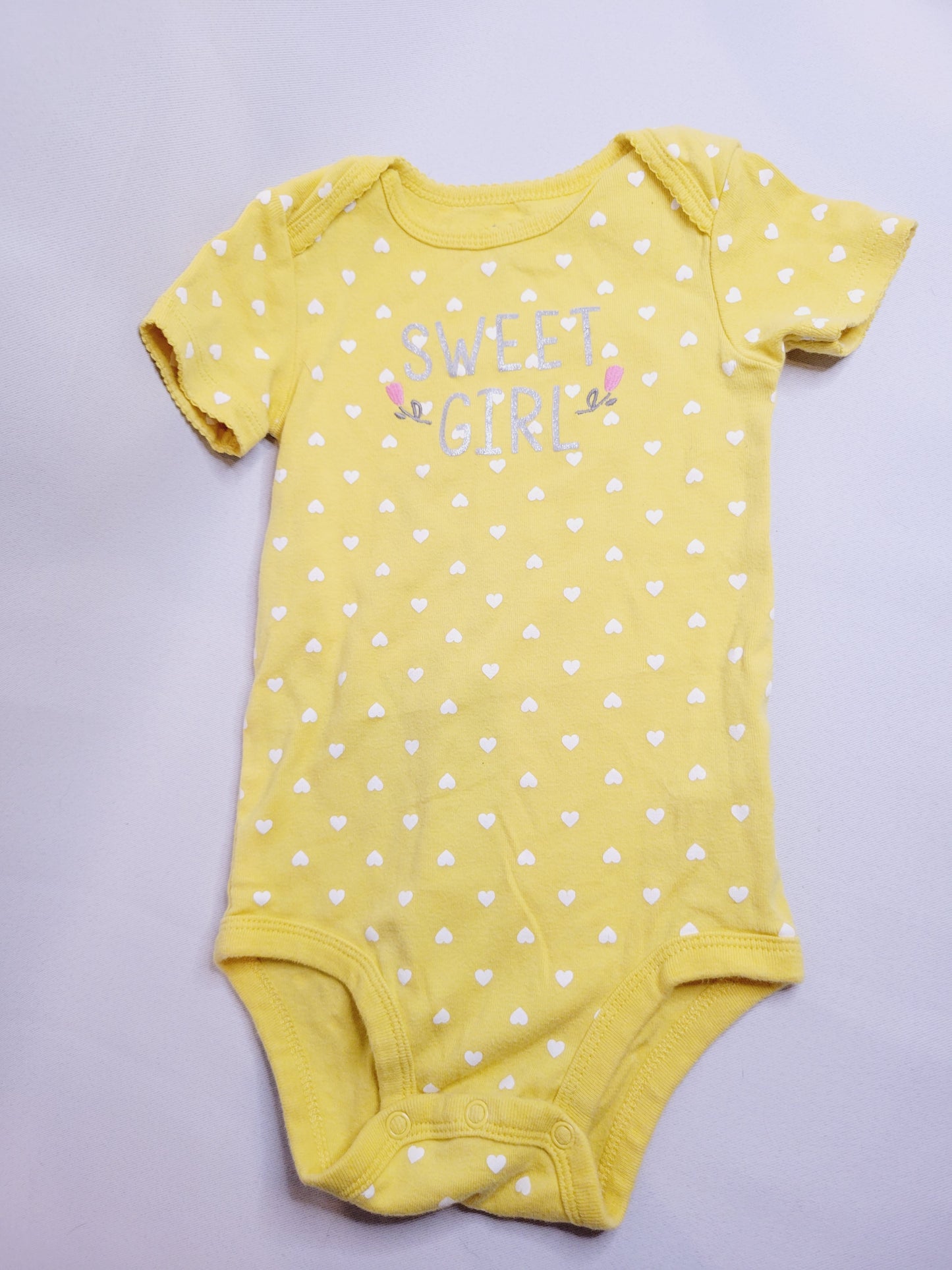 Child of Mine by Carter's Yellow Onesie Bodysuit, Size 18M