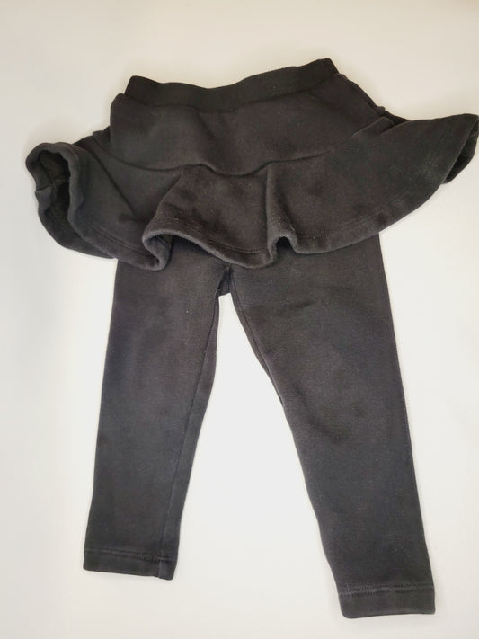 Alex + Nova Fleece Lined Pants with Skirt Overlay, Size 2T