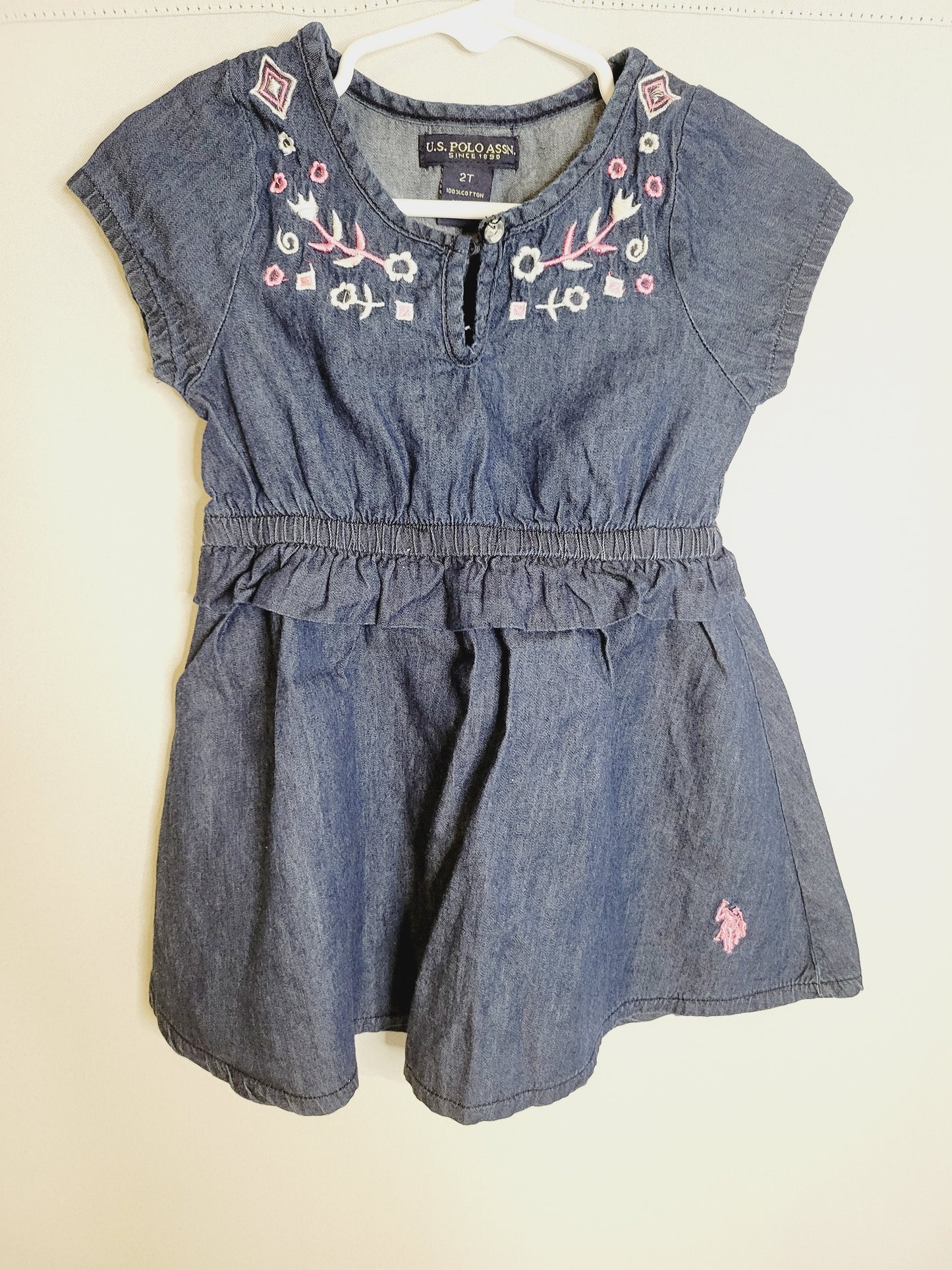 U.S. Polo Assn. Denim Dress, Size 2T