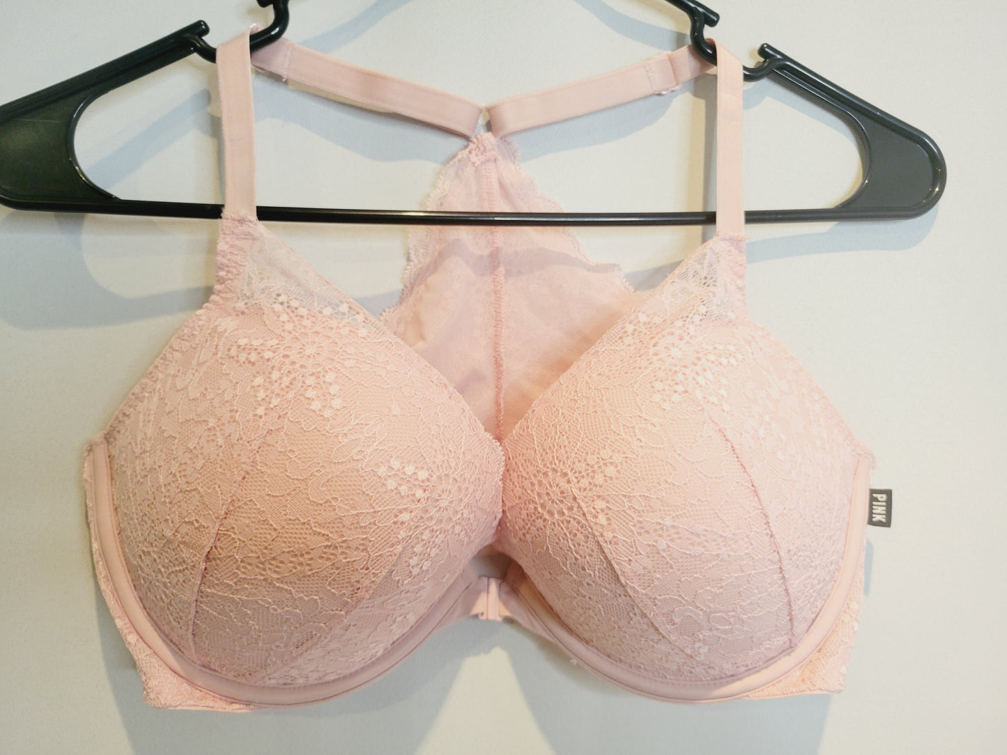 Pink Victoria's Secret Date Push Up Bra, Size 34DD